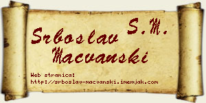 Srboslav Mačvanski vizit kartica